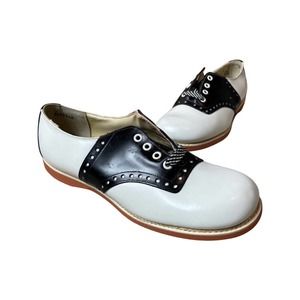 Authentic 1950's Vintage Saddle Shoes BILTRITE Sole Rockabilly Size 6.5 NEW